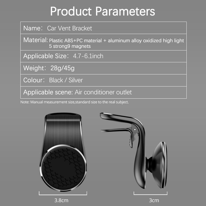 Magnetic Car Vent Phone Holder with a Magnet Mount