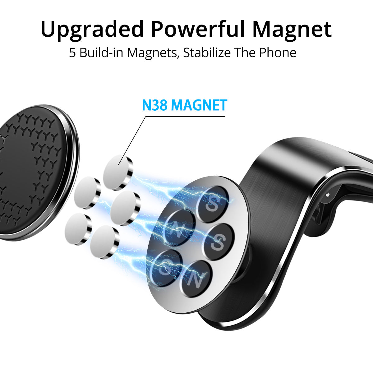 Magnetic Car Vent Phone Holder with a Magnet Mount